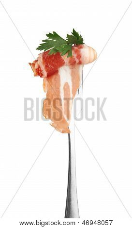 Bacon On Fork