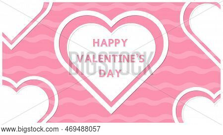 Happy Valentine's Day Background. Love Background. Pink Background. Valentine's Greeting Card