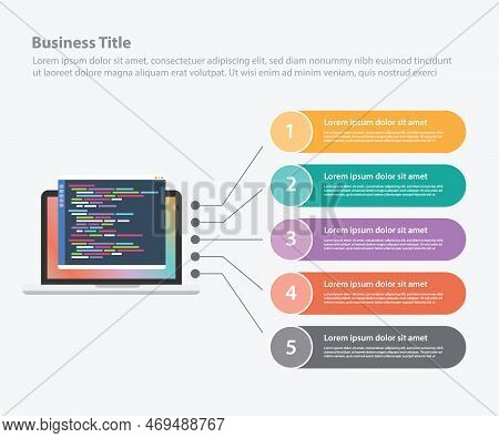 Programming Infographic Data Template Banner For Information Statistic - Vector Illustration