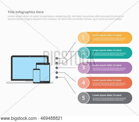 Various Mobile Platform Device Laptop Smartphone Tablet Infographic Template Banner Website Or Broch