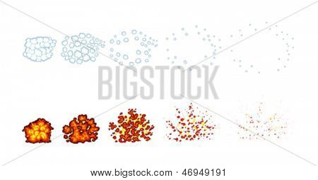 Two Types Explosions Vector & Photo (Free Trial) | Bigstock