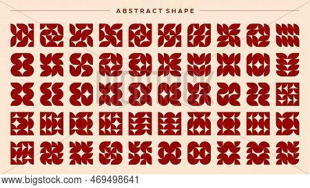 Collection Of Basic Pattern Design Template. Abstract Basic Pattern Design.