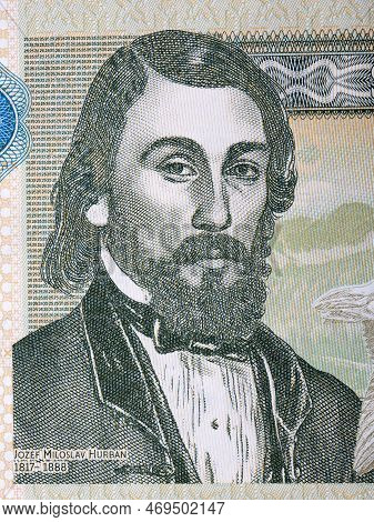 Jozef Miloslav Hurban A Closeup Portrait From Slovak Money