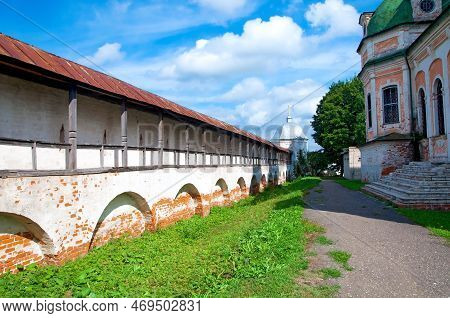 Pereslavl Zalessky, Russia - August 6 2022: Belfry In The North Tower Of The Goritsky Monastery. Hig