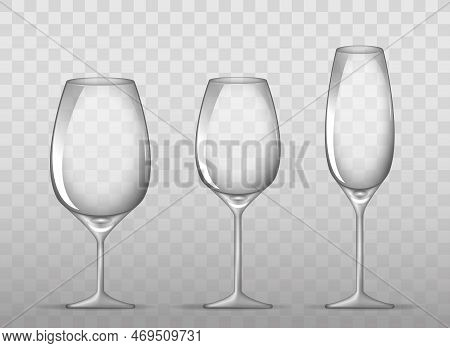 Wine Glass Realistic Isolated On White Background