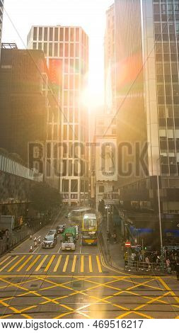 A Cityscape Of Pedder Street Central, Hk 22 Jan 2023