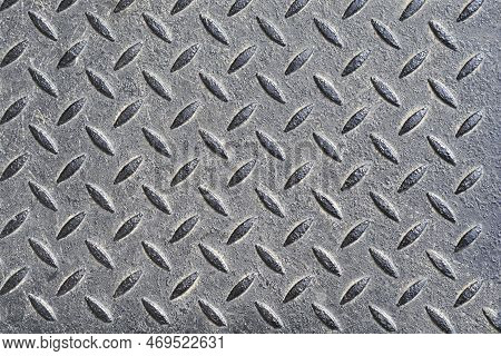 Close Up Detail Of A Manhole Cover