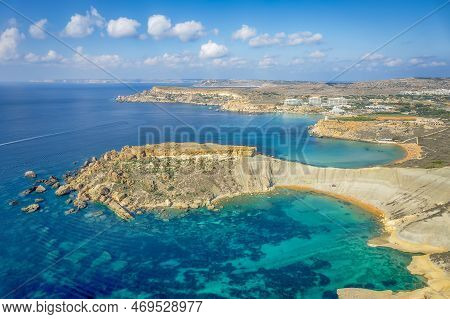 Landscape With Għajn Tuffieħa And Golden Bay Beach, Malta
