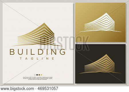 Luxury Building Logo Design Template. Property Logo Design Vector.