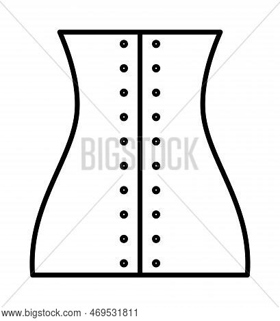 Corrective, Corset, Shapewear Vector Icon On Transparent Background. Outline Corrective, Corset, Sha