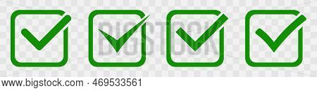Check Mark Icons Collection Vector.set Of Check Or Tick Icon On Transparent Background.vector Illust