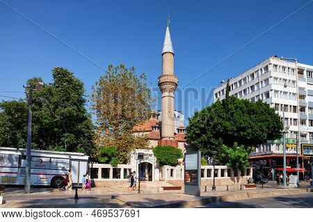 Antalya, Turkey - July 08, 2018: View Of The Karakas Mosque Near Kaleici (historical Part Of Antalya