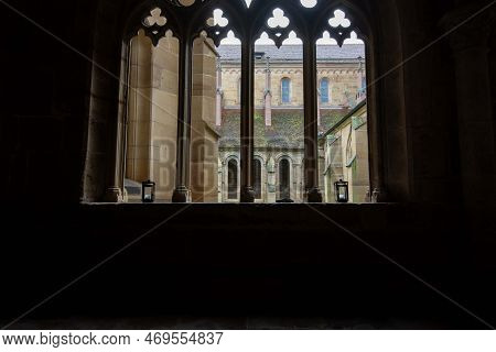 Historical Abbey Maulbronn, Baden-wuerttemberg, Germany, In The Cloister