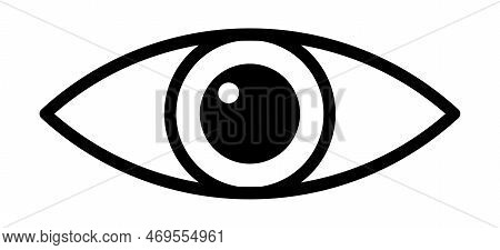 Eye Icon. Vector Illustration In Flat Style.