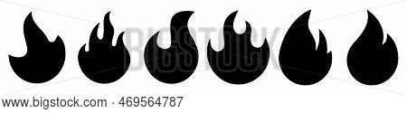 Fire Icon Vector Set.concept Flame, Fire, Icon, Vector Illustration In Flat Style. Logo Design Fire.