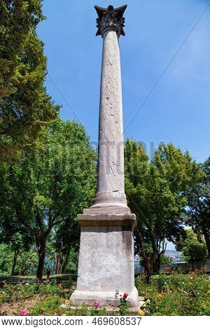 View Of The Column Of The Goths. Is A Roman Victory Column Dating To The Third Or Fourth Century A.d