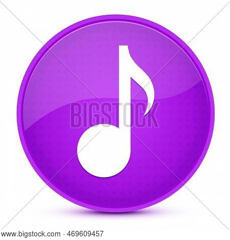 Music Aesthetic Glossy Purple Round Button Abstract Illustration