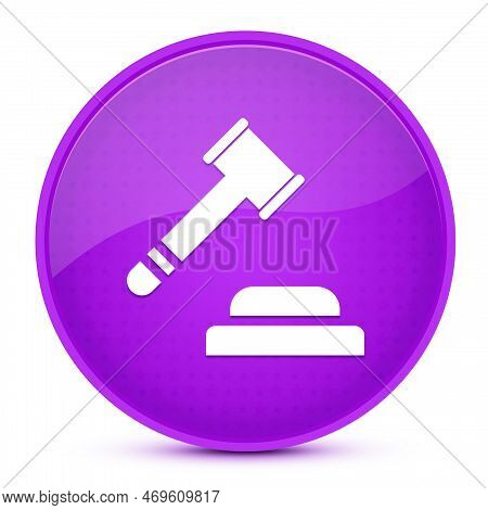 Auction Aesthetic Glossy Purple Round Button Abstract Illustration