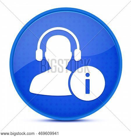Help Desk Aesthetic Glossy Blue Round Button Abstract Illustration