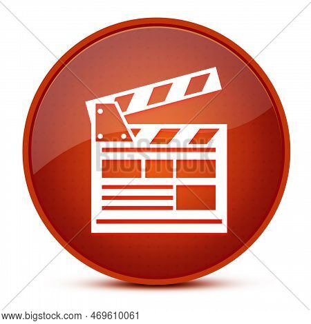 Cinema Aesthetic Glossy Brown Round Button Abstract Illustration