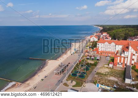 Aerial View Of A Zelenogradsk, Former Cranz, Coastal Resort, Zelenogradsky District, Kaliningrad Obl