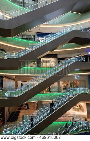 Kuala Lumpur,malaysia -  October 20,2022 : Interior View Of The Bbcc (lalaport Bukit Bintang City Ce