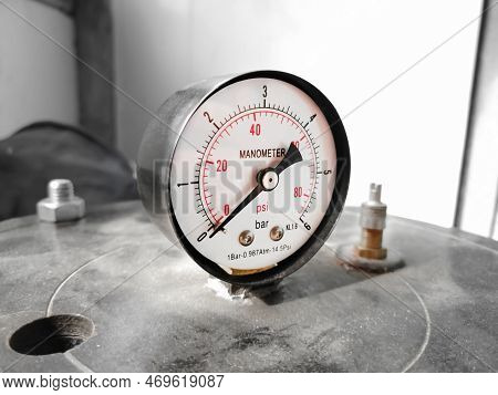 Monometer. Pressure Meter. Sensor For Measuring Pressure - Pressure Gauge.