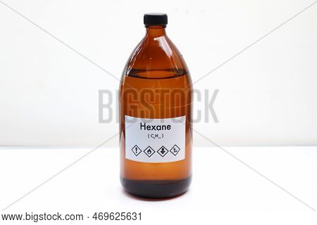 Hexane In Bottle , Chemical In The Laboratory And Industry, Chemical Used In The Analysis