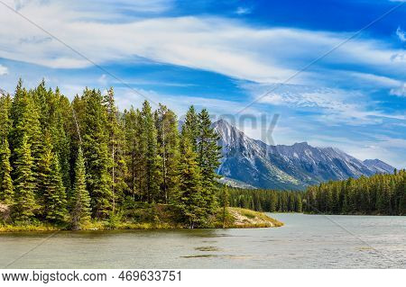 Johnson Lake In Banff National Park, Canada