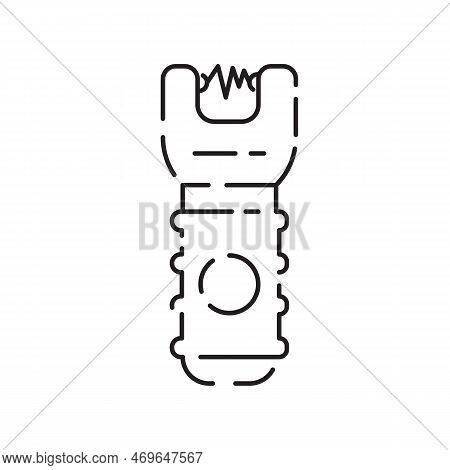 Police Line Icon. Law And Judgement Line Icons. Justice, Court Of Law And Government Vector Linear I