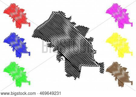 Campeche Municipality (free And Sovereign State Of Campeche, Mexico, United Mexican States) Map Vect