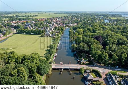 Aerial From The River Vecht And Loenen Aan De Vecht In The Netherlands
