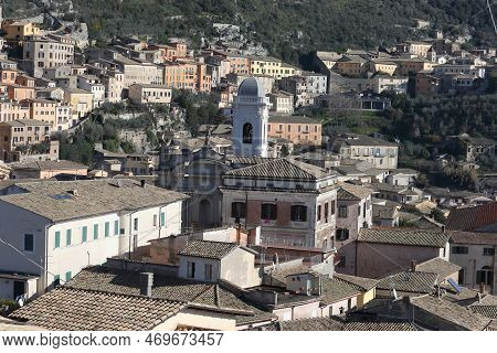 Arpino, Italy - January 5, 2023: Panorama Of The City From The Mastroianni Foundation