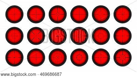 Various Weapon Thermal Infrared Sights, Sniper Rifle Optical Scopes. Hunting Gun Viewfinder With Cro