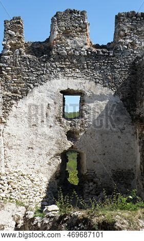 The Ruins Of The Tematin Castle In The Slovak Povazský Inovec Mountains.