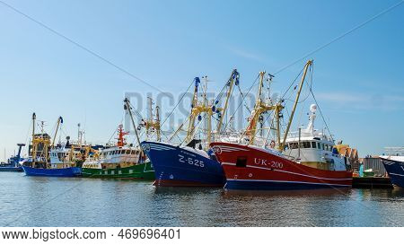 Urk Flevoland Netherlands May 2017 Fishing Harbor Of Urk Holland With Fishing Boats Fishing Village 