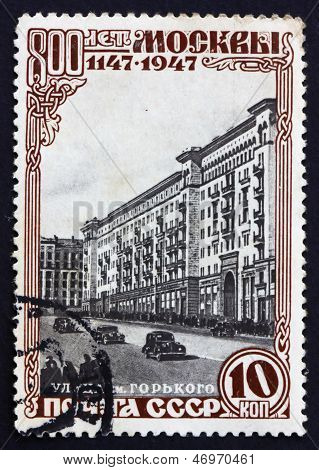 우표 러시아 1947 Gorki 거리, 모스크바