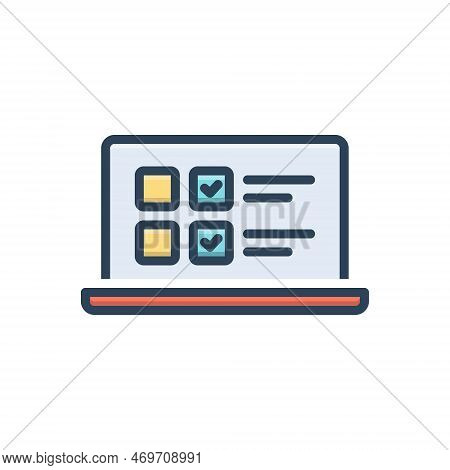 Color Illustration Icon For Assessments Evaluation Appraisal Calculation Valuation Monitor Rating Es