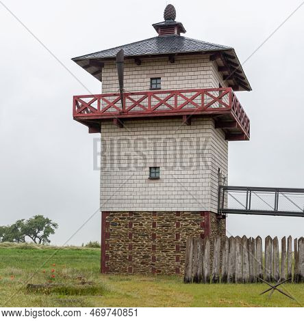 Limes Castle At Pohl In Hessen By Day