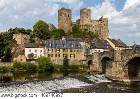 View Over The Lahn To The Runkel Castle