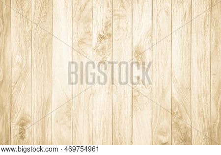 Brown Wood Texture Background Of Tabletop Seamless. Wooden Plank Old Of Table Top View And Board Nat