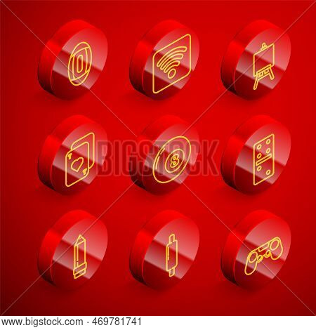 Set Line American Football Ball, Wi-fi Wireless Internet Network, Easel Painting Art Boards, Playing