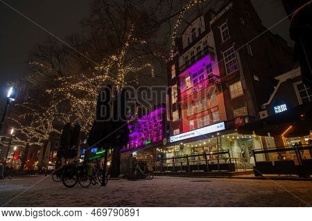 Enschede, Netherlands - December 17, 2022: Exterior Of The Concordia Film Theater Visual Arts. In 20