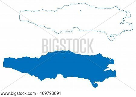 Lake Chapala (united Mexican States, Mexico, Central America) Map Vector Illustration, Scribble Sket