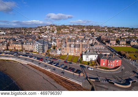 City Of Dundee In Scotland, Aerial View, Cityscape