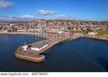 City Of Dundee In Scotland, Aerial View, Cityscape