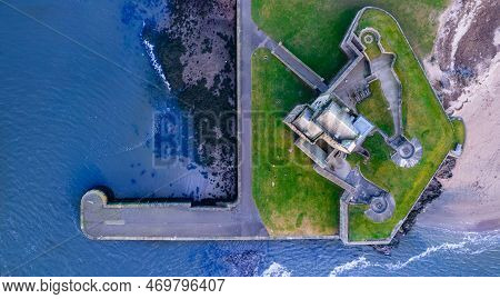 Broughty Ferry Castle Dundee, Located On The Banks Of The River Thay In Scotland