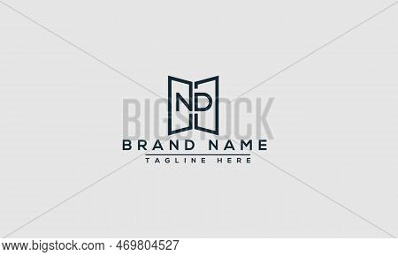 Nd Logo Design Template Vector Graphic Branding Element.