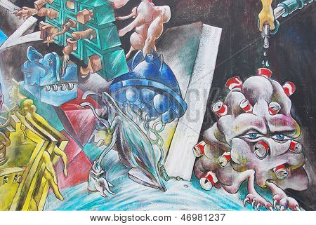 ภาพจิตรกรรมฝาผนัง โดยซีซาร์ Olhagaray