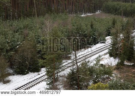 Okna, Czechia - January 28, 2023: Track 080 In Machuv Kraj